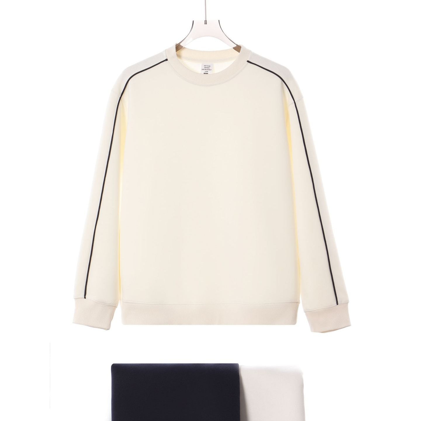 Color blocked round neck hoodie