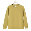 Solid color round neck pullover hoodie