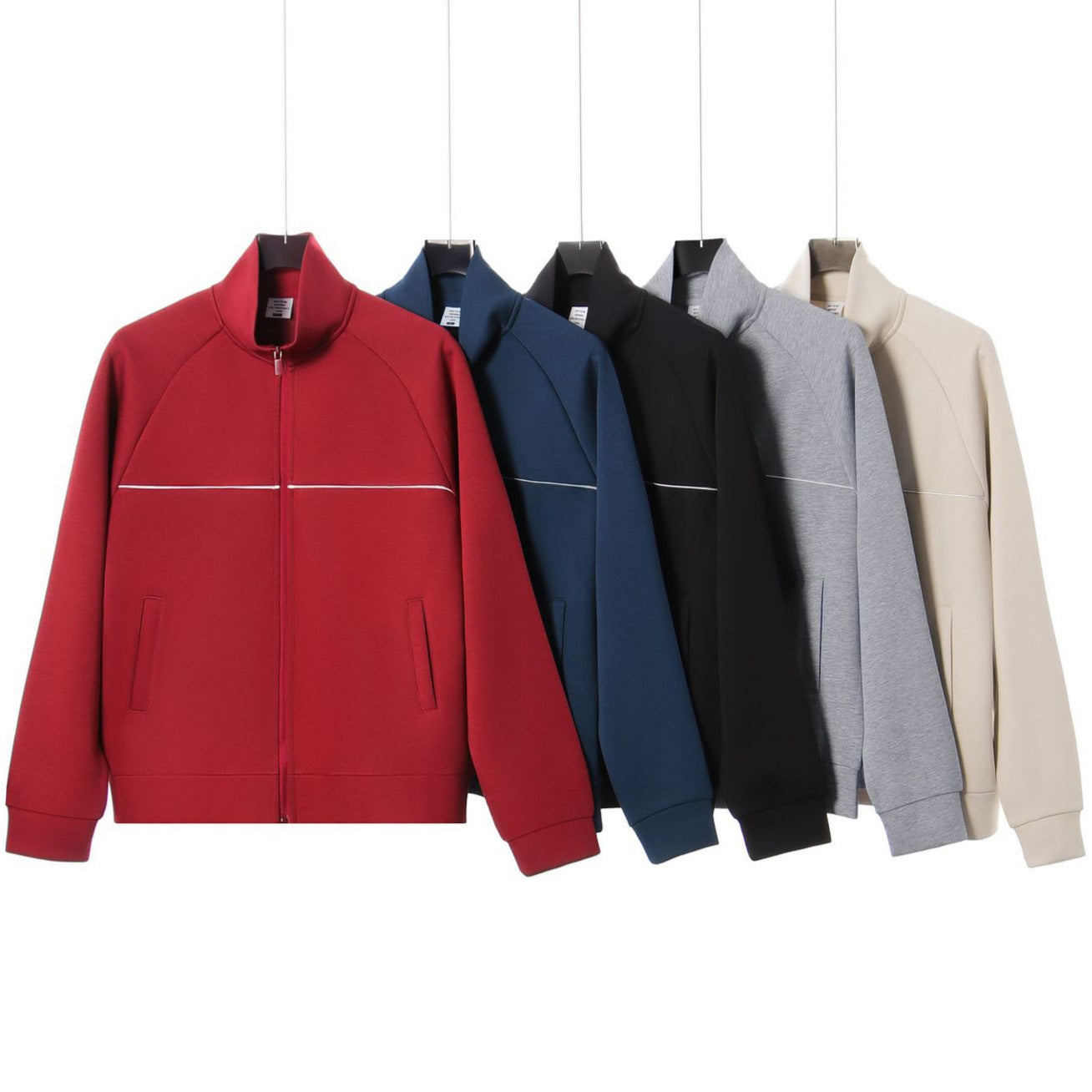 Stand up collar zipper jacket for men